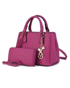 MKF Ruth Vegan Leather 's Satchel Bag - Purple