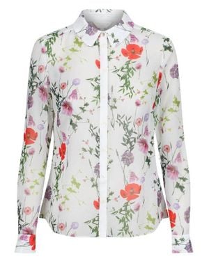 Ted Baker Hedgerow Shivany Sheer Floral Shirt - Multicolor
