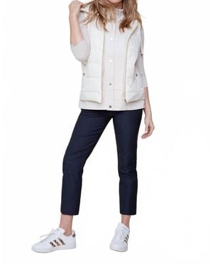 Renuar Puffy Hooded Vest - White