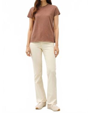 Be Cool Leona Classic Cut Acid Wash Cotton Tee - Natural