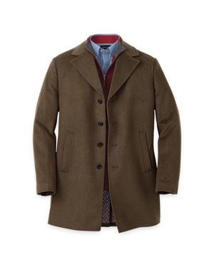Paul Fredrick Wool Blend Topcoat - Brown