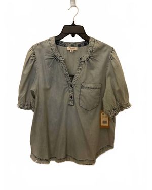 Tru Luxe Denim Top - Green