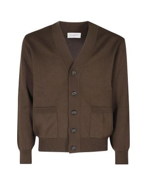 Paolo Pecora Merino Wool V-Neck Cardigan - Brown