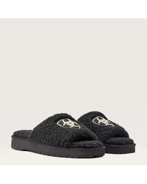Ariat Cozy Chic Ar2697-001 Slipper Fleece Slip On Slide Rhs6469 - Black