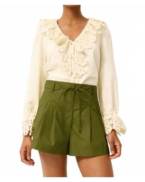 Marie Oliver Lander High Waist Shorts - Green