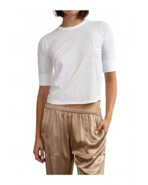 Pharaoh Giada Slim Supima Slub Tee - White