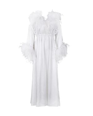 Art Dealer Dress Acetate Viscose Silk - White