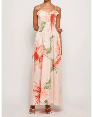 SWF Ruffled Bodice Midi Dress - Pink