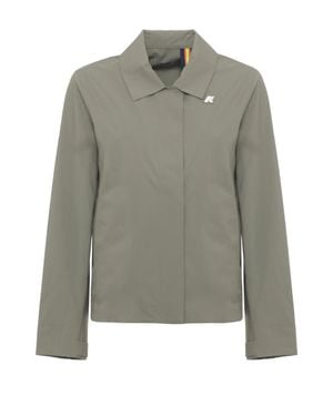 K-Way Arabel Waterproof Zip Jacket - Gray