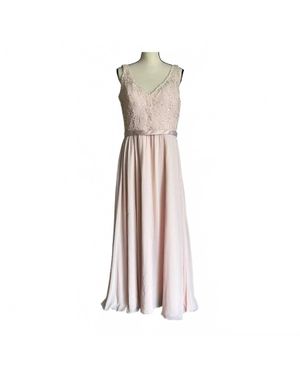 Mori Lee Beaded Lace Bodice Bridesmaid Dress - Metallic