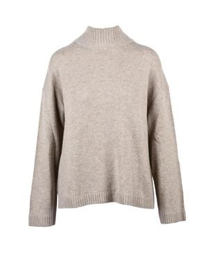 SELECTED Wool-Blend Mock Neck Sweater - Natural