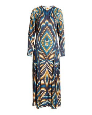 farm rio pineapple ikat blue maxi dress Pineapple Ikat Blue Raglan Mini Dress  Apothea
