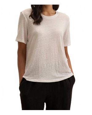 Velvet By Graham & Spencer Heritage Linen Knit Tee - White