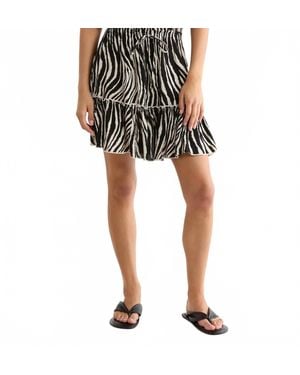 Elan Strapless Zebra Dress - Black
