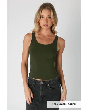 Nikibiki Short Length Tank Top - Green