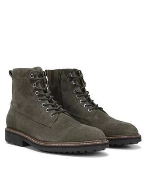 Vionic Livermore Boots Dark Khaki Suede Arch Support Ankle Hawk1532 - Green