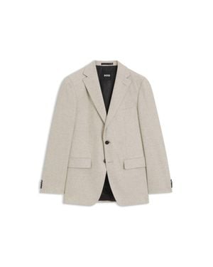BOSS Patterned Slim-Fit Blazer - Gray
