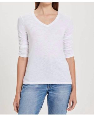 Goldie Lewinter Joni V-Neck Tee - White