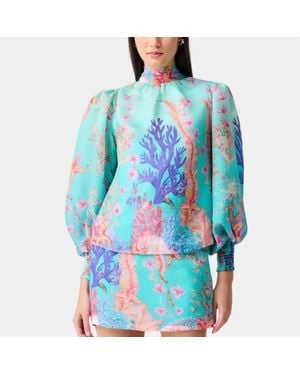 Elliatt Coral Long Sleeve Top - Blue