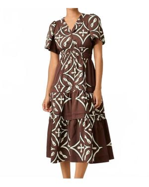 Lavi Theresa Midi Dress - Brown