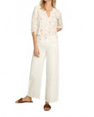 Fdj Olivia Wide Leg Ankle Jeans - Natural