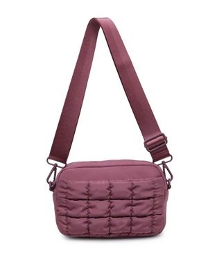 Sol And Selene Inspiration Quilted Nylon Crossbody Bag - Purple