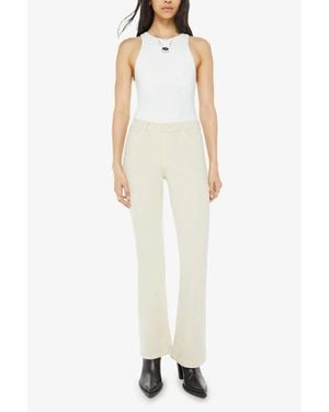 Mother The Weekender Sneak Flare Jean - White