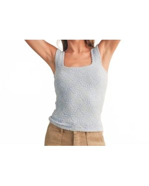 Miou Muse Kyla Textured Knitted Tank - Black