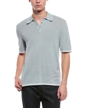 Rag & Bone Harvey Knit Polo Shirt - Gray