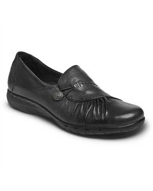 Cobb Hill Paulette Slip On Leather Shoes - Black