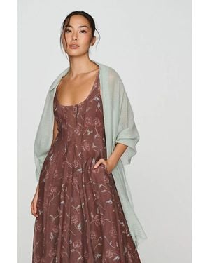 BHLDN Rue Semi-Sheer Wrap - Brown