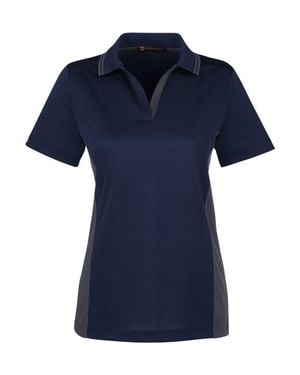 Harriton Flash Snag Protection Plus Il Colorblock Polo - Blue