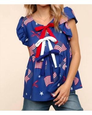 Haptics Fit For Freedom Scoopneck Top - Blue