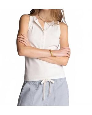 Thread & Supply Button Front Elowen Tank Top - White