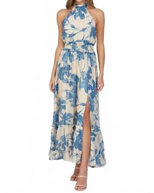 Fate Maxine Halter Dress - Blue