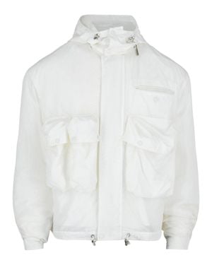Ferragamo Hooded Utility Jacket - White