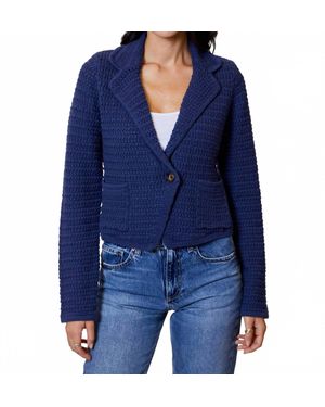 Design History Loose Knit Blazer - Blue