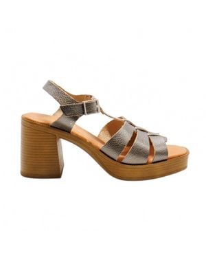 Eric Michael Misha Open Toe Heeled Sandal - Brown