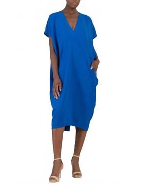 Clara Sunwoo Caftan Pocket Dress - Blue