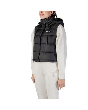 Guess Black Polyester Jackets & Coat