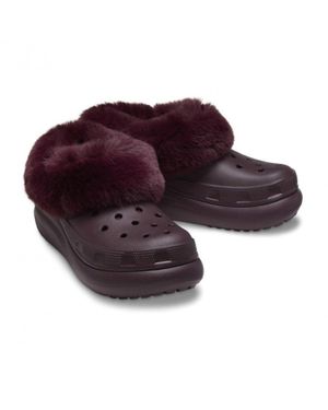 Crocs™ Furever Crush 208446-6Wd Clog Faux-Fur Casual Shoes Jax1225 - Red