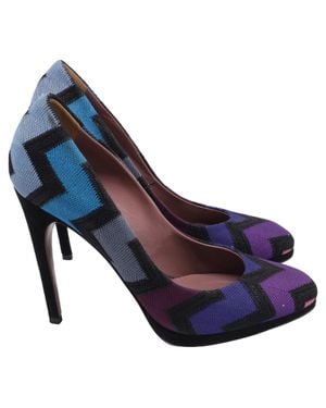 Missoni Zig Zag Print Pumps - Blue