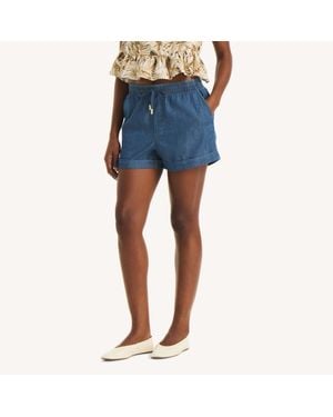 Nautica Chambray Pull-On Short - Blue