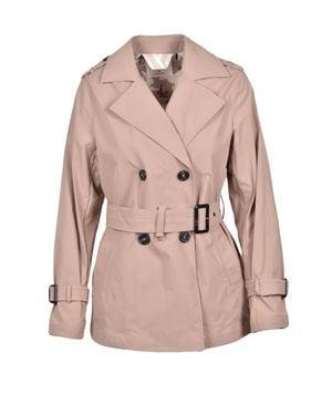 Dekker Double-Breasted Trench Coat - Pink