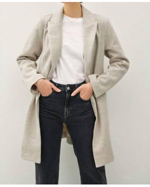 Be Cool Charlie Chevron Coat - Natural