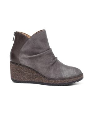 Aetrex Kara Ruched Wedge Boot - Brown