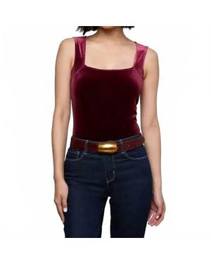L'Agence Molly Square Neck Bodysuit - Black