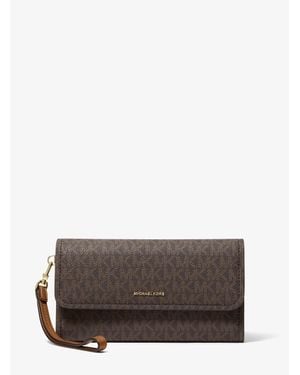 Michael Kors Jet Set Medium Signature Logo Smartphone Wristlet - Gray