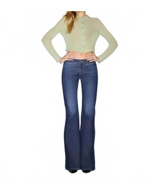 RE/DONE Slim Cashmere Cardigan Top - Blue