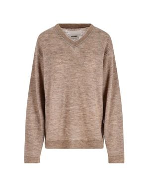 MYTHINKS Alpaca Blend Sweater - Brown